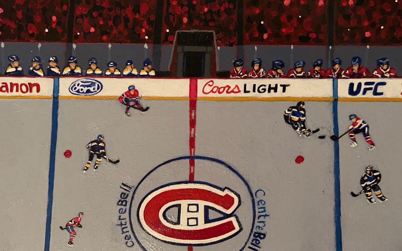Sports, Stadium Acrylic Painting
