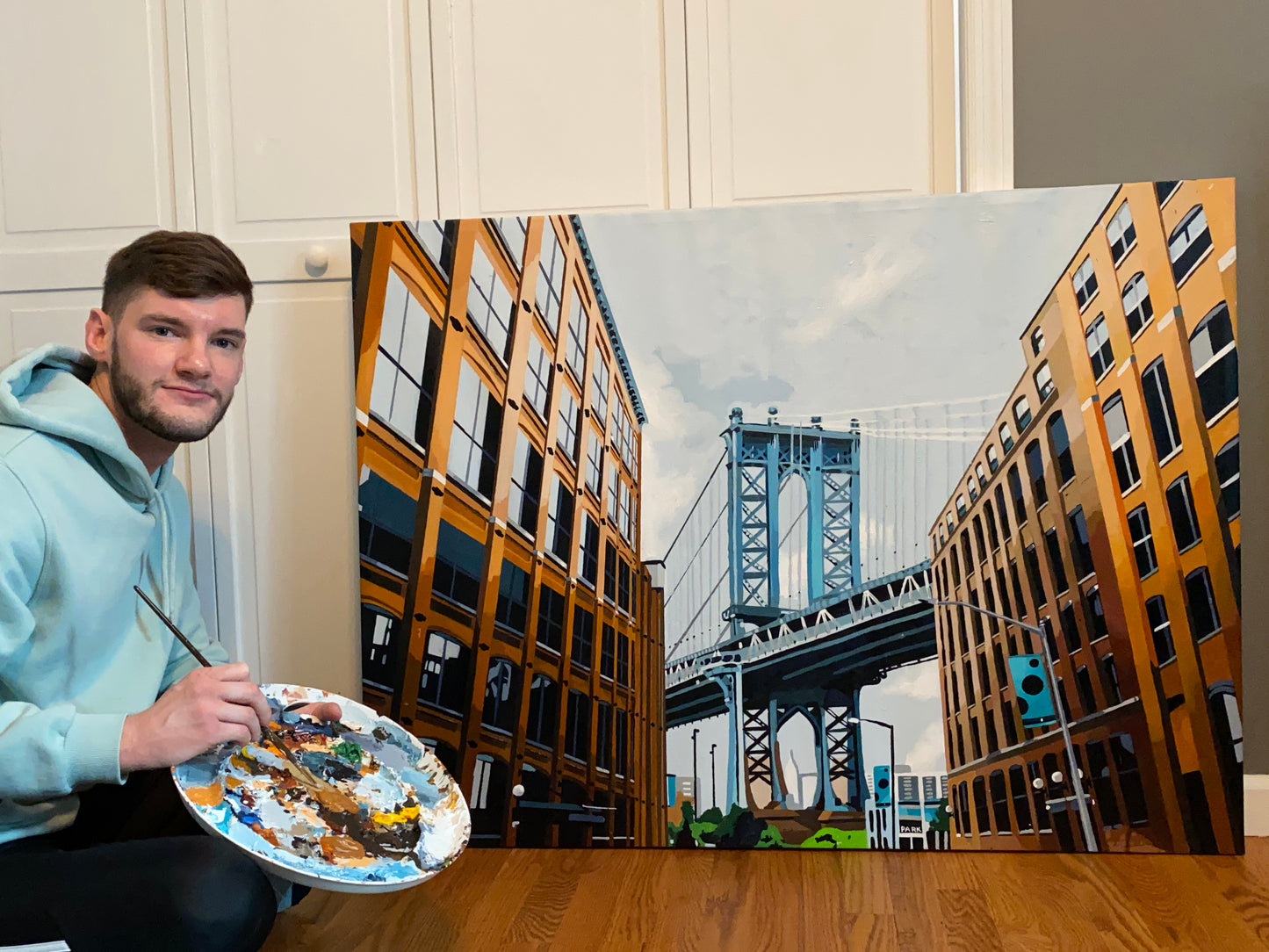 NYC Dumbo, Brooklyn Acrylic Painting