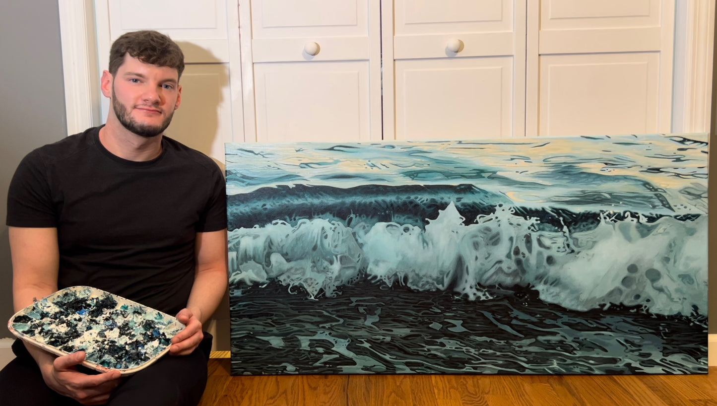 Ocean, Crash Into Me Acrylic Painting