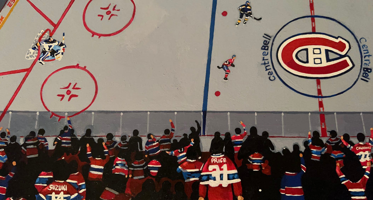 Sports, Stadium Acrylic Painting