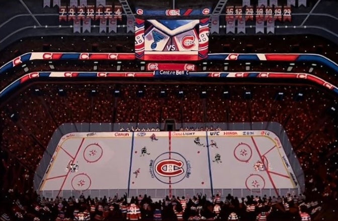 Sports, Stadium Acrylic Painting