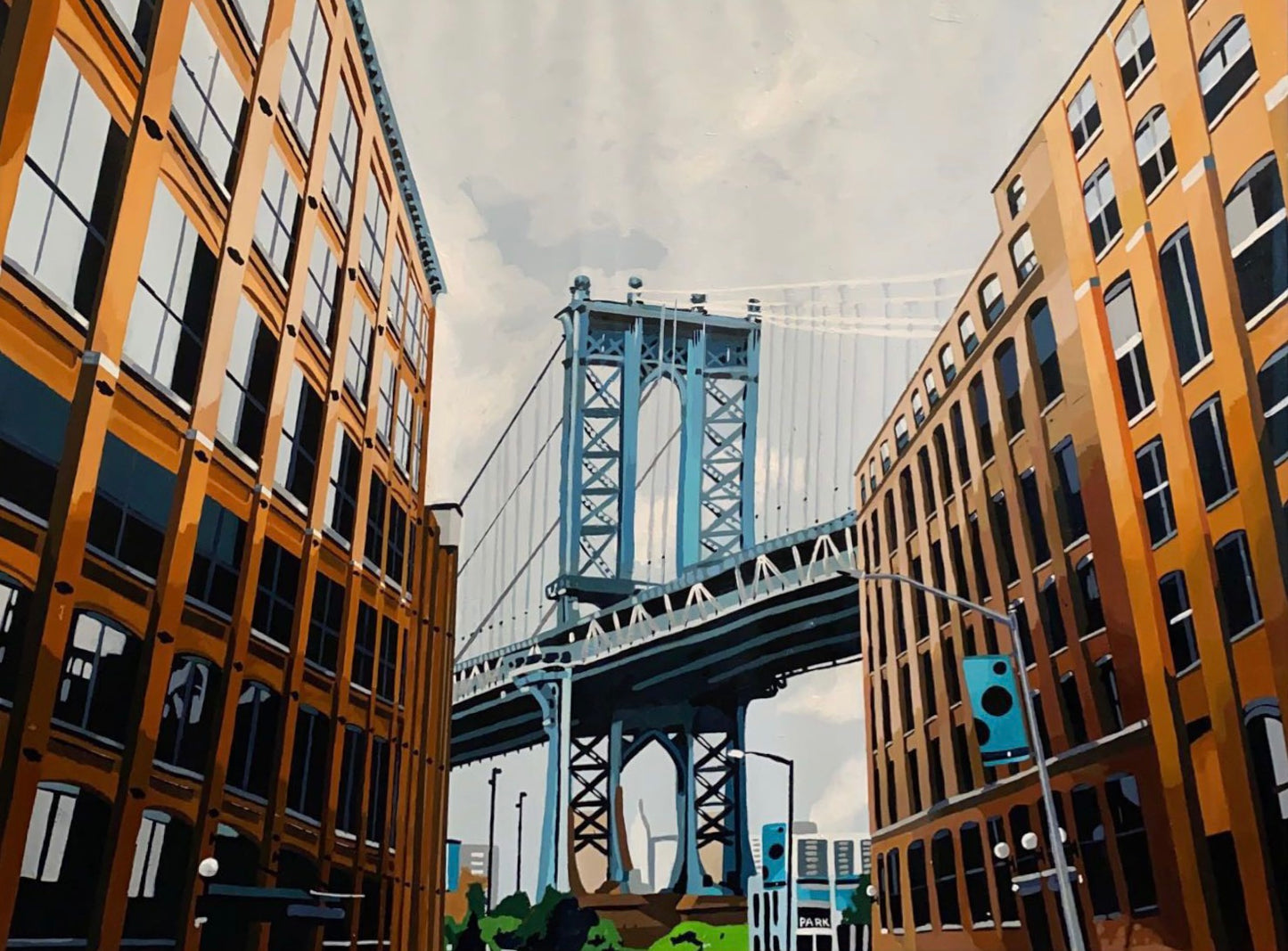 NYC Dumbo, Brooklyn Acrylic Painting