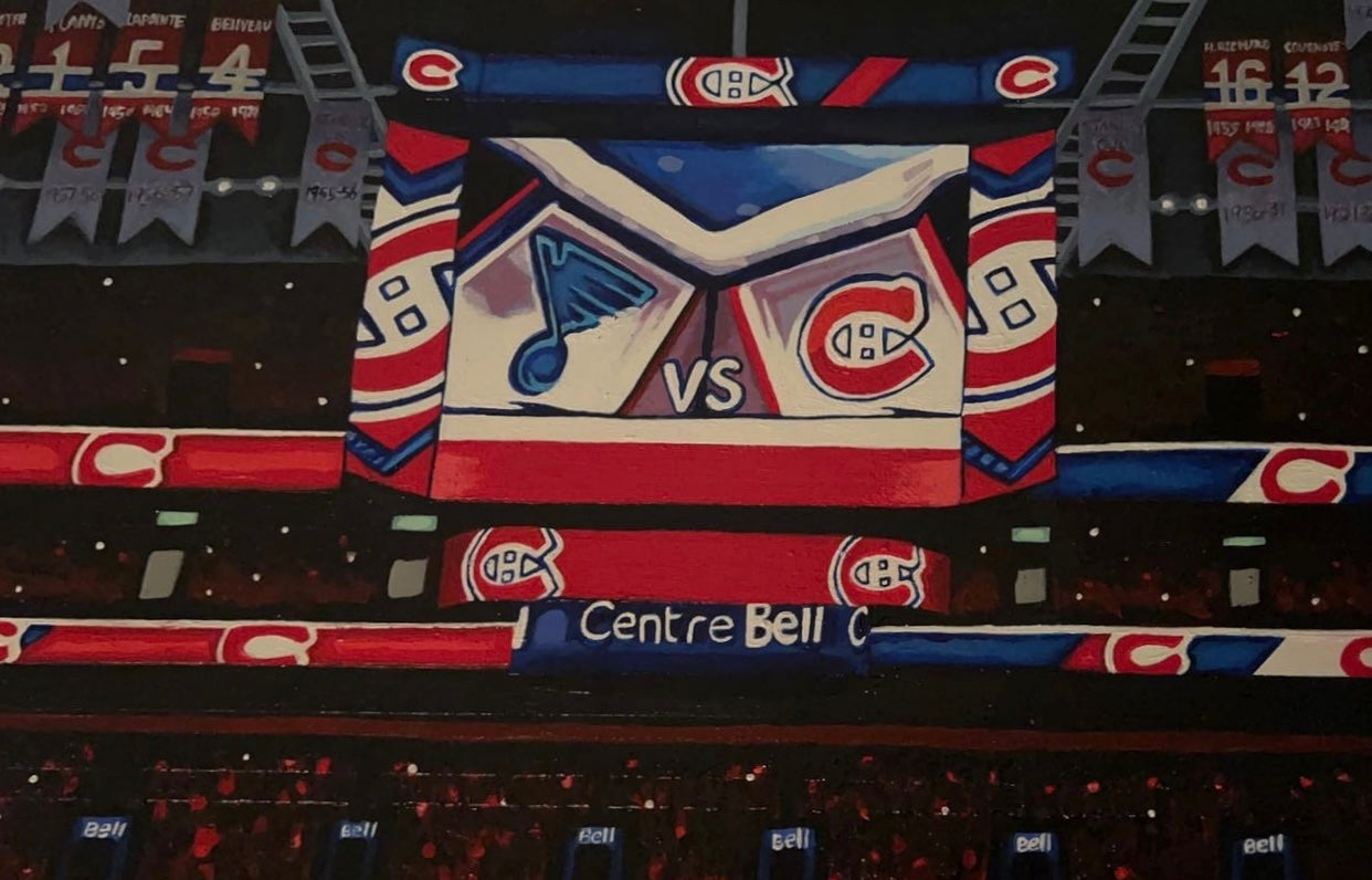 Sports, Stadium Acrylic Painting