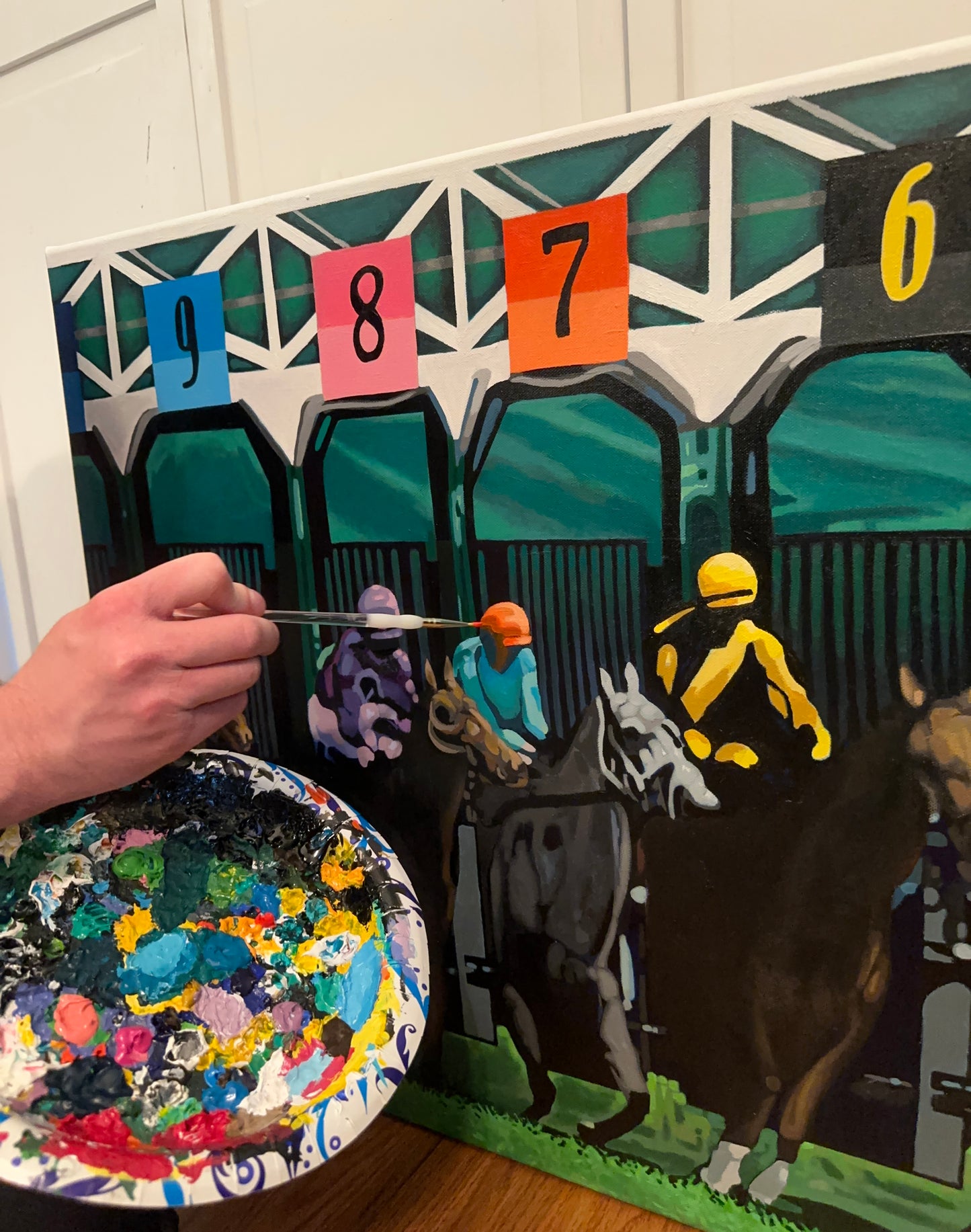 Sports, Jackpot Acrylic Painting