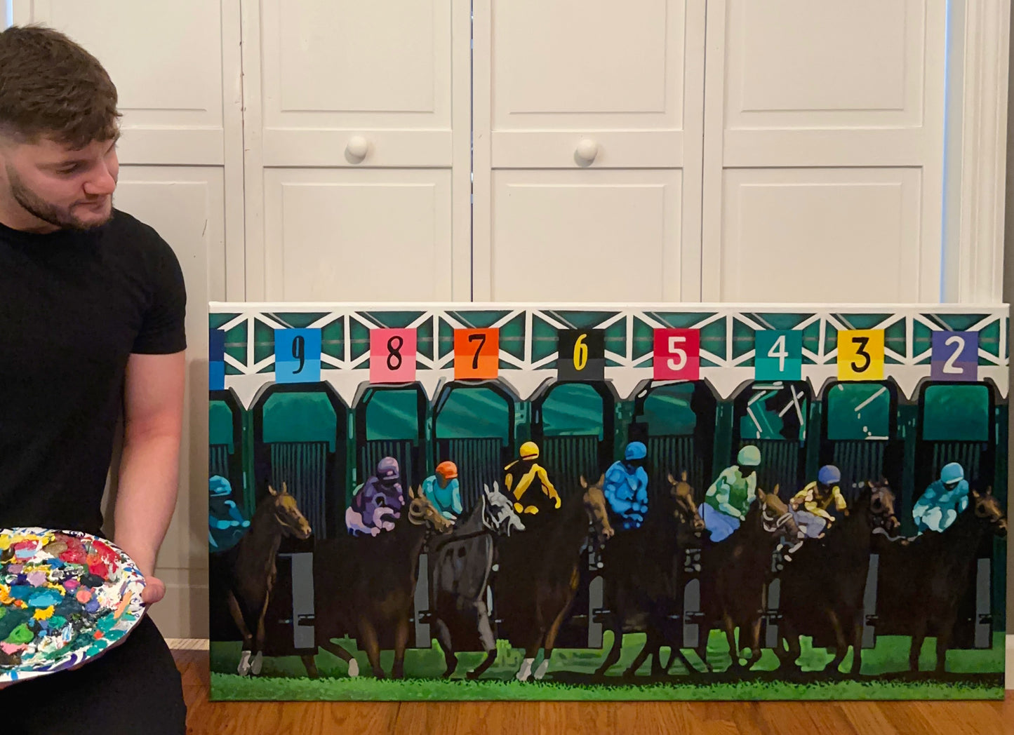Sports, Jackpot Acrylic Painting