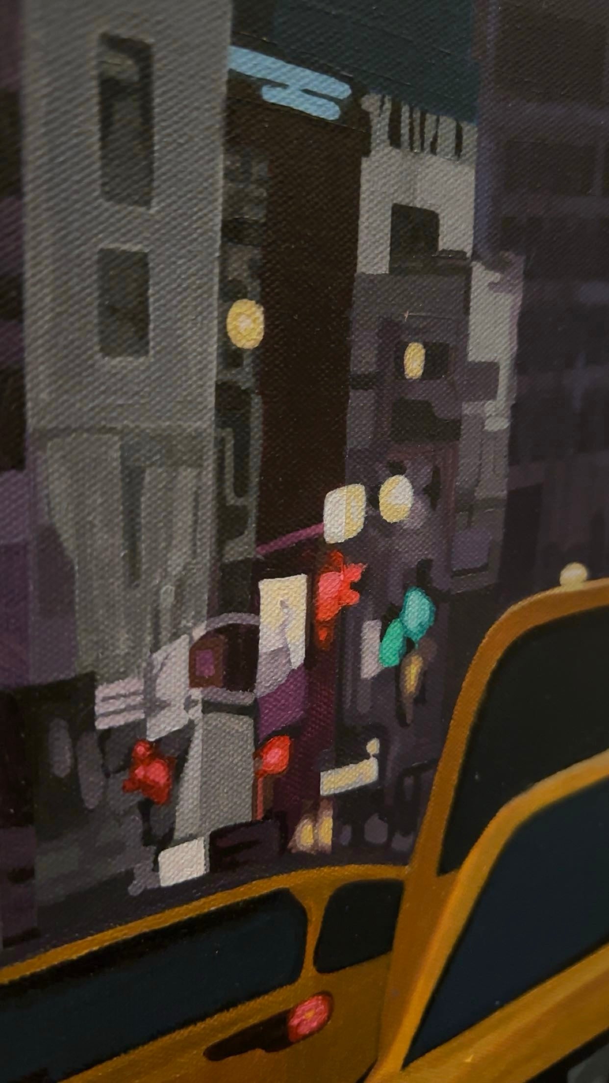 NYC Rush Hour Acrylic Painting