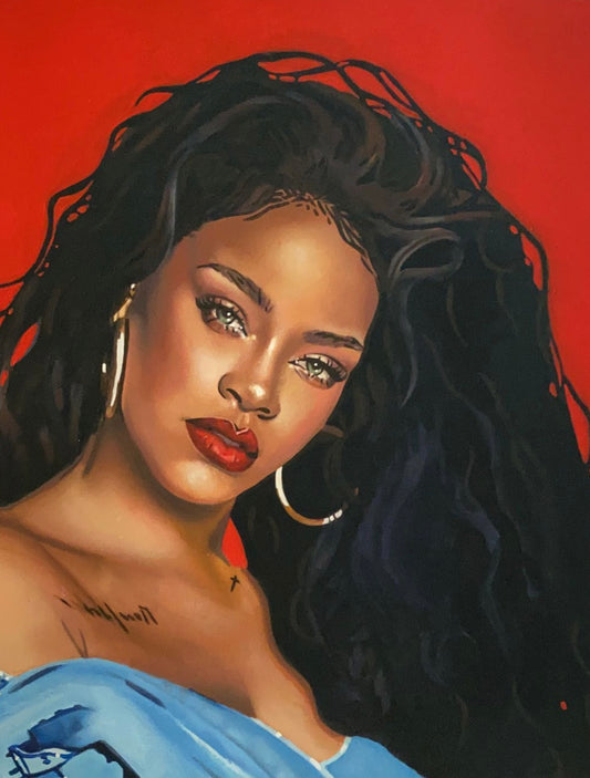 Music, Rihanna Acrylic Painting