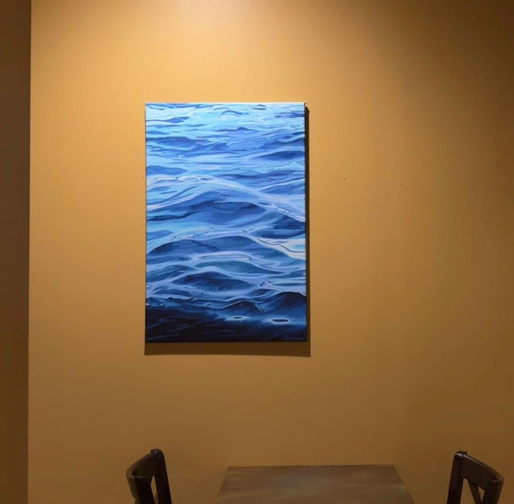 Ocean, Slide Away Acrylic Painting