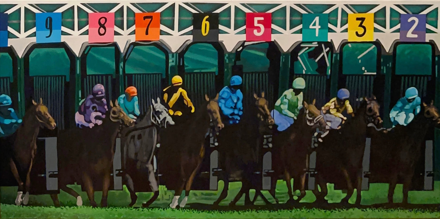 Sports, Jackpot Acrylic Painting