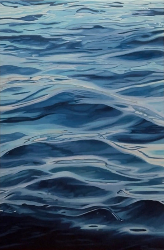 Ocean, Slide Away Acrylic Painting