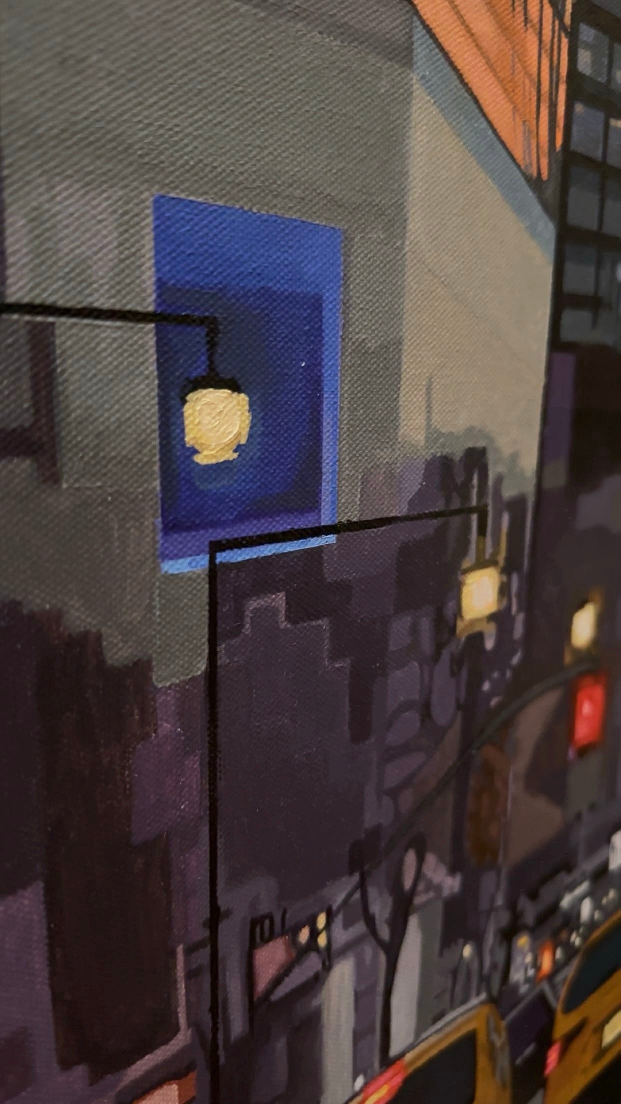 NYC Rush Hour Acrylic Painting