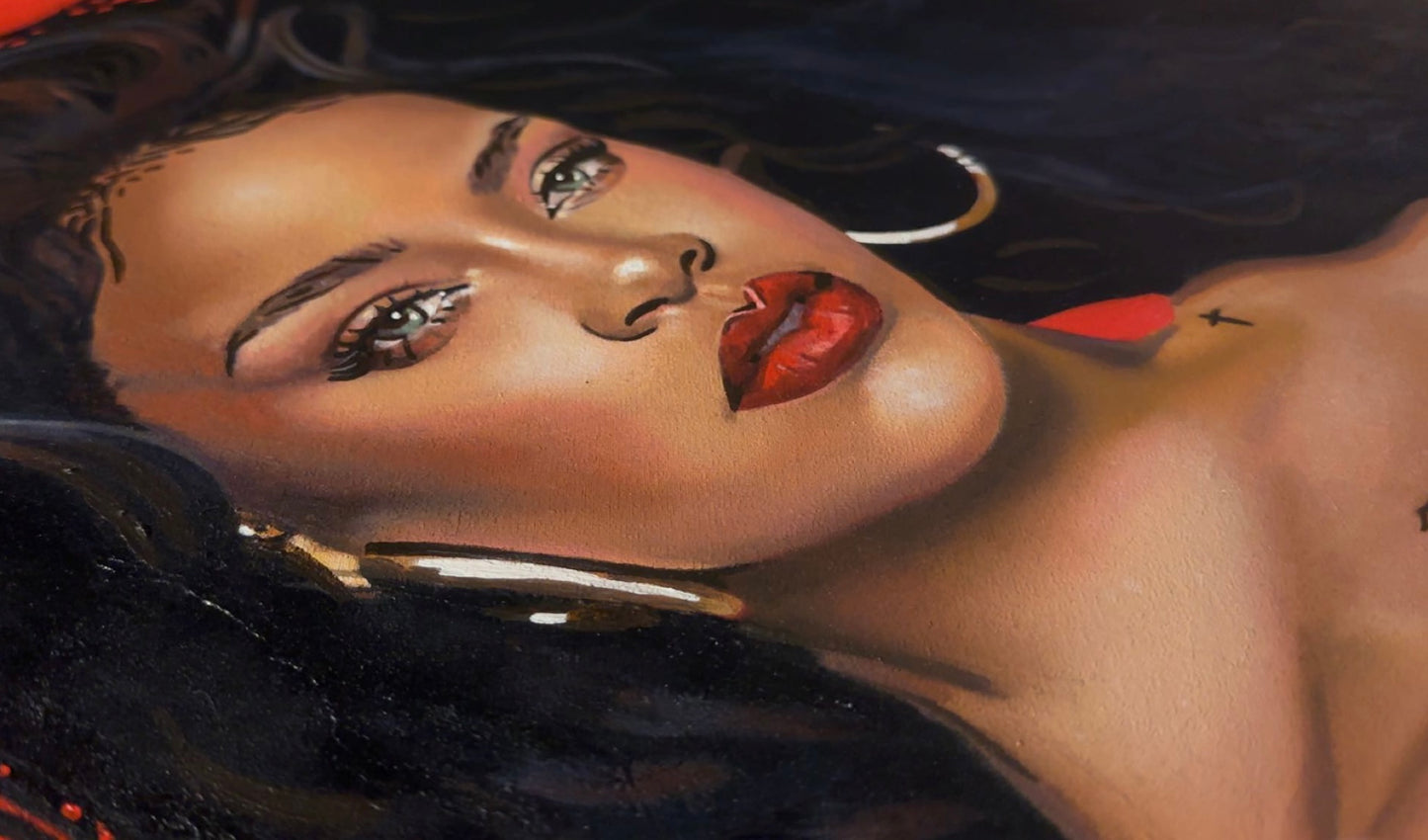 Music, Rihanna Acrylic Painting