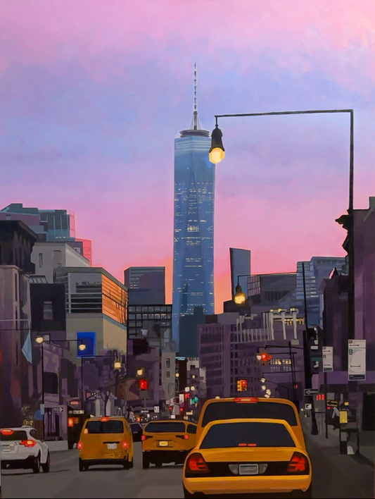 NYC Rush Hour Acrylic Painting