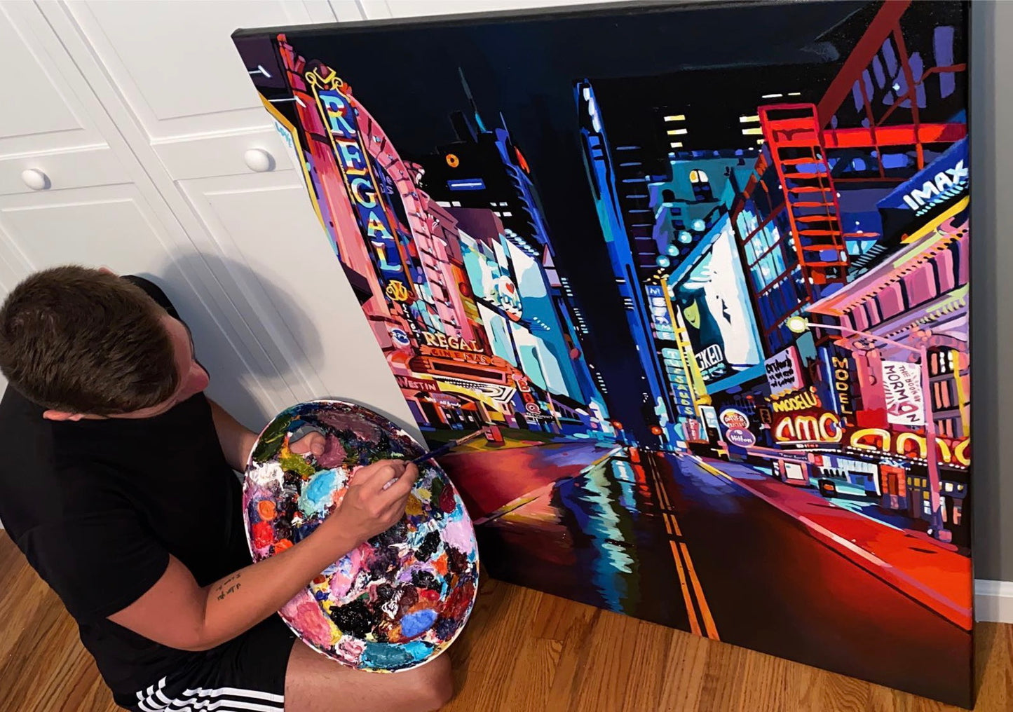 NYC Times Square Acrylic Painting