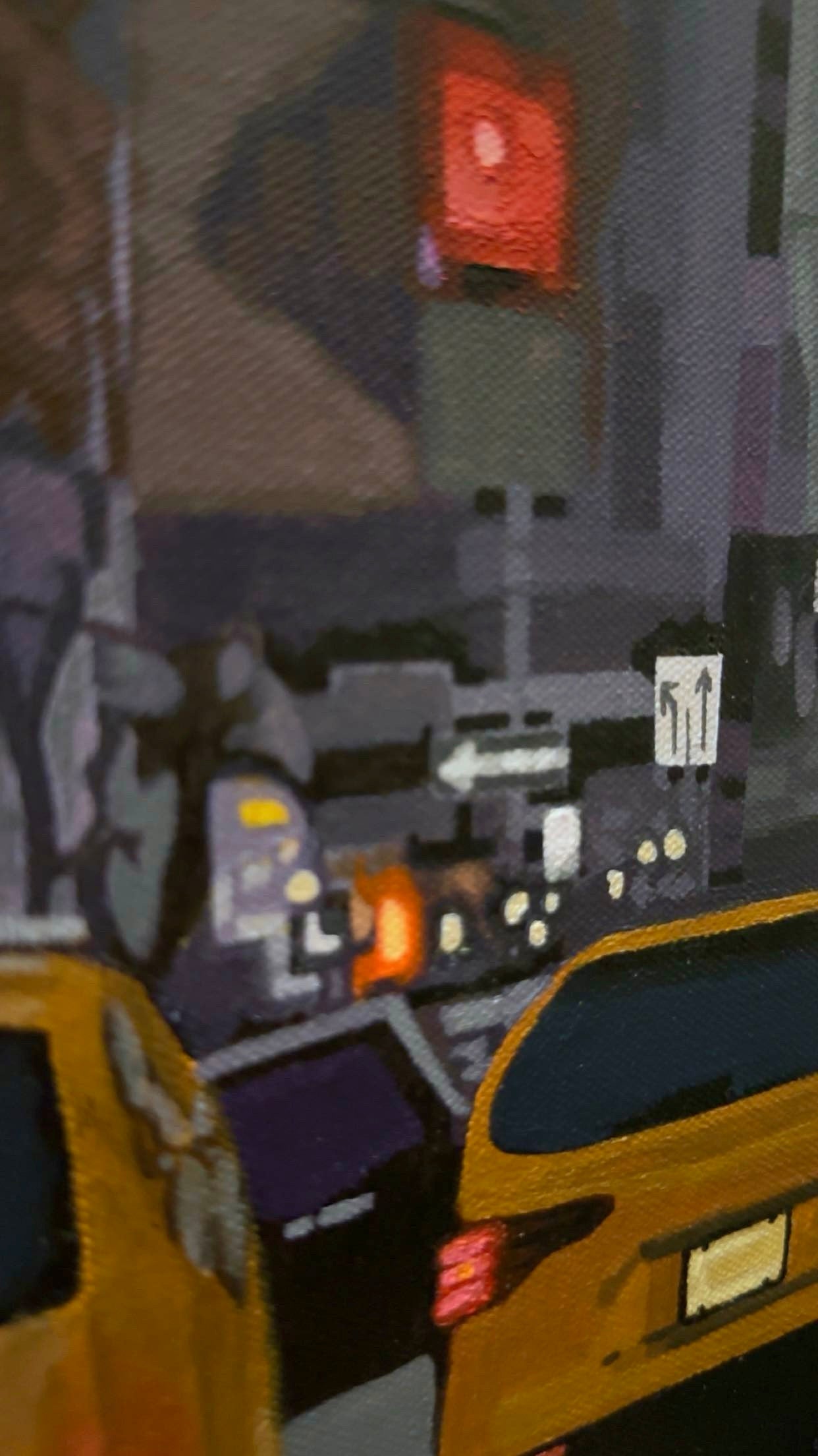 NYC Rush Hour Acrylic Painting