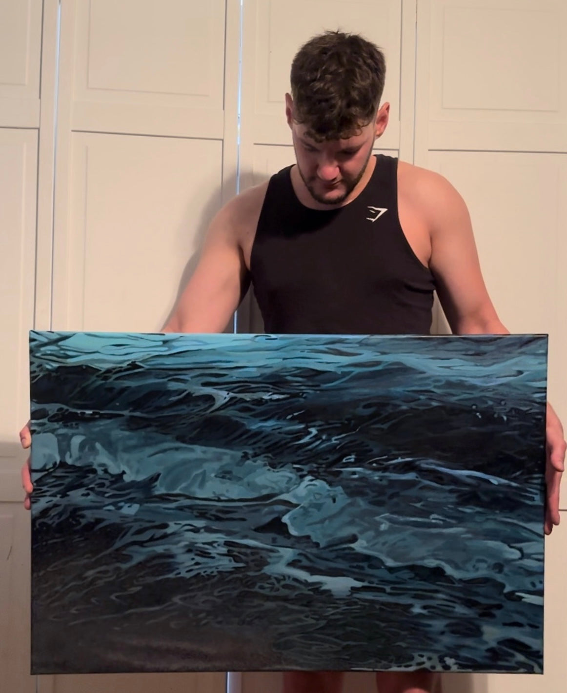 Ocean, Dark Waters Acrylic Painting